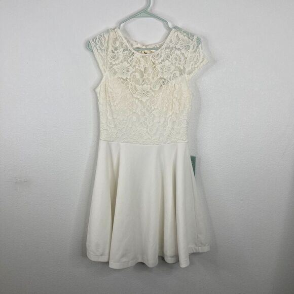 B. Smart Dresses & Skirts - B. Smart Womens Dress‎ Size 11 Juniors Solid Off White Lace Wedding NWT
